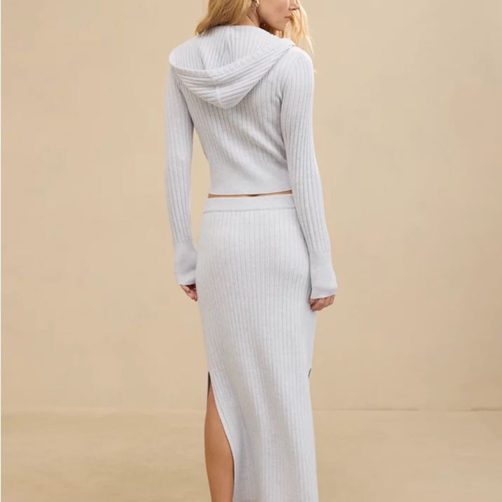 Aerie "Late Night" Ribbed Tan Maxi Skirt | Women’s XS